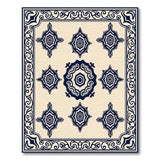 Ornate Navy Octagonal Medallion Persian Rug