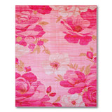 Lush Pink Peony Floral Area Rug