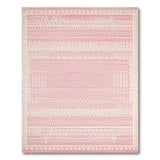 Blush Pink Geometric Pattern Area Rug