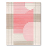 Pink Geometric Overlap Area Rug