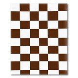 Classic Brown White Checkered Area Rug