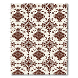 Elegant Cream Damask Floral Area Rug