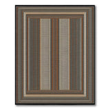 Striped Southwestern Area Rug in Brown Tan