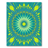 Teal Sunburst Mandala Area Rug