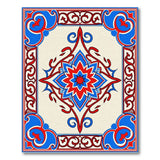Red Blue Medallion Persian Area Rug