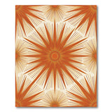 Radiant Orange Sunburst Geometric Rug