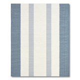 Navy Blue Striped Coastal Beach Rug
