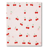 Whimsical Cherry Fruit Pattern Area Rug