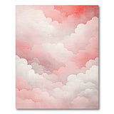 Soft Pink Cloudscape Washable Area Rug
