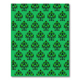 Vibrant Teal Green Damask Pattern Area Rug