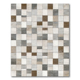 Distressed Neutral Patchwork Area Rug