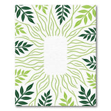 Radiant Green Leaf Burst Area Rug