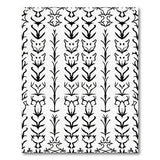 Tribal Fox Antler Black White Area Rug