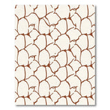 Beige Organic Cracked Pattern Area Rug