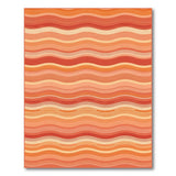 Orange Wavy Dotted Boho Area Rug