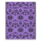 Purple Black Ornate Floral Area Rug