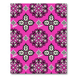 Vibrant Pink Boho Mandala Area Rug
