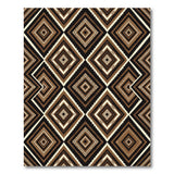 Brown Tan Diamond Geometric Tribal Area Rug