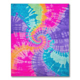 Multi-color and Patterns Vibrant Tie-Dye Spiral Area Rug