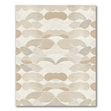 Geometric Modern Beige Abstract Organic Shapes Area Rug