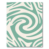 Teal Wave Abstract No. 2 Area Rug