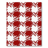 Bold Red Geometric Houndstooth Area Rug