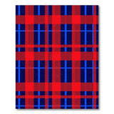 Bold Red and Navy Plaid Area Rug