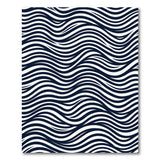 Geometric Modern Black White Wavy Geometric Area Rug