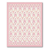 Blush Pink Floral Vintage Floral Vintage Area Rug