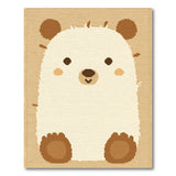 Cute Cartoon Polar Bear Kids Area Rug