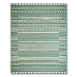 Green Woven Heritage Tribal Area Rug