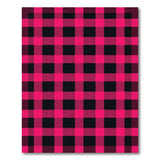 Geometric Modern Bold Pink Black Buffalo Plaid Area Rug
