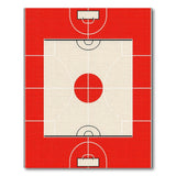 Red Sports Court Area Rug