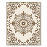 Brown and Tan Ornate Persian Mandala Area Rug