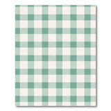Green Rustic Farmhouse Green Gingham Checkered Area Rug