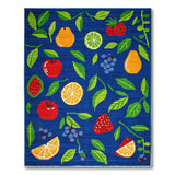 Vibrant Fruit Medley Blue Area Rug
