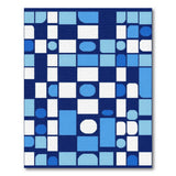 Blue and Teal Modern Blue Mosaic Geometric Area Rug