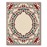 Multi-color and Patterns Ornate Red Floral Persian Border Rug