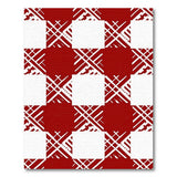 Bold Red White Checkered Geometric Area Rug