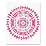 Geometric Modern Pink Vibrant Pink Mandala Geometric Area Rug