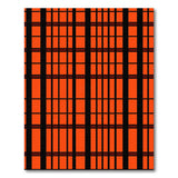 Bold Orange Black Grid Checkered Area Rug