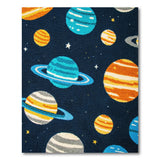 Starry Planets Space Adventure Kids Rug