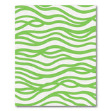 Vibrant Green Wave Abstract Area Rug