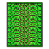 Vibrant Green Geometric Starflower Rug