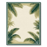 Palm Frond Coastal Beach Rug