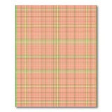 Coral Plaid Check Area Rug