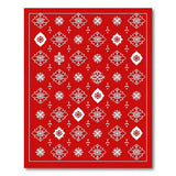 Red Snowflake Geometric No. 3 Area Rug