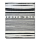 Heritage Tribal Black White Geometric Woven Area Rug