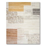 Beige and Neutral Geometric Modern Abstract Geometric Beige Area Rug