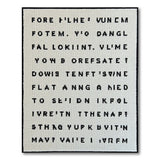 Distressed Typographic Beige Area Rug